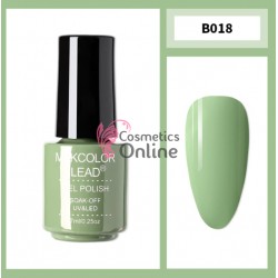 Oja Semipermanenta MSKCOLOR LEAD Soak Off UV/LED Cod 018 Frost Green + 1 Pigment oglinda Cadou
